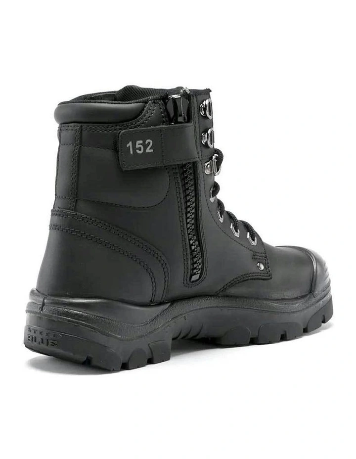 Argyle Zip Bump Cap Work Boots 332152 in Black image 4