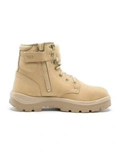 Argyle Zip Work Boots 312152 in Sand