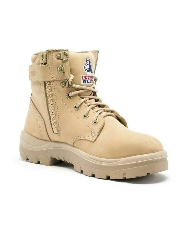 Argyle Zip Work Boots 312152 in Sand image 2