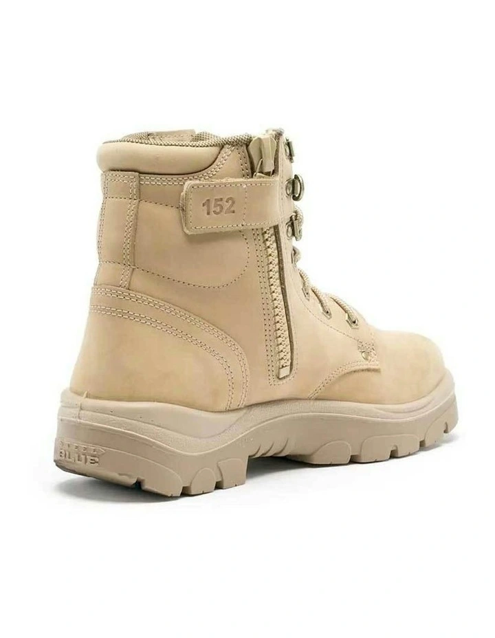 Argyle Zip Work Boots 312152 in Sand image 4