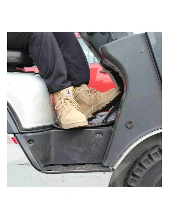 Argyle Zip Work Boots 312152 in Sand image 6