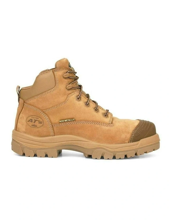 Zip Sided Composite Safety Toe AT 45650Z Work Boots 130mm in Stone image 1