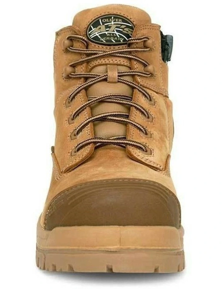 Zip Sided Composite Safety Toe AT 45650Z Work Boots 130mm in Stone image 2
