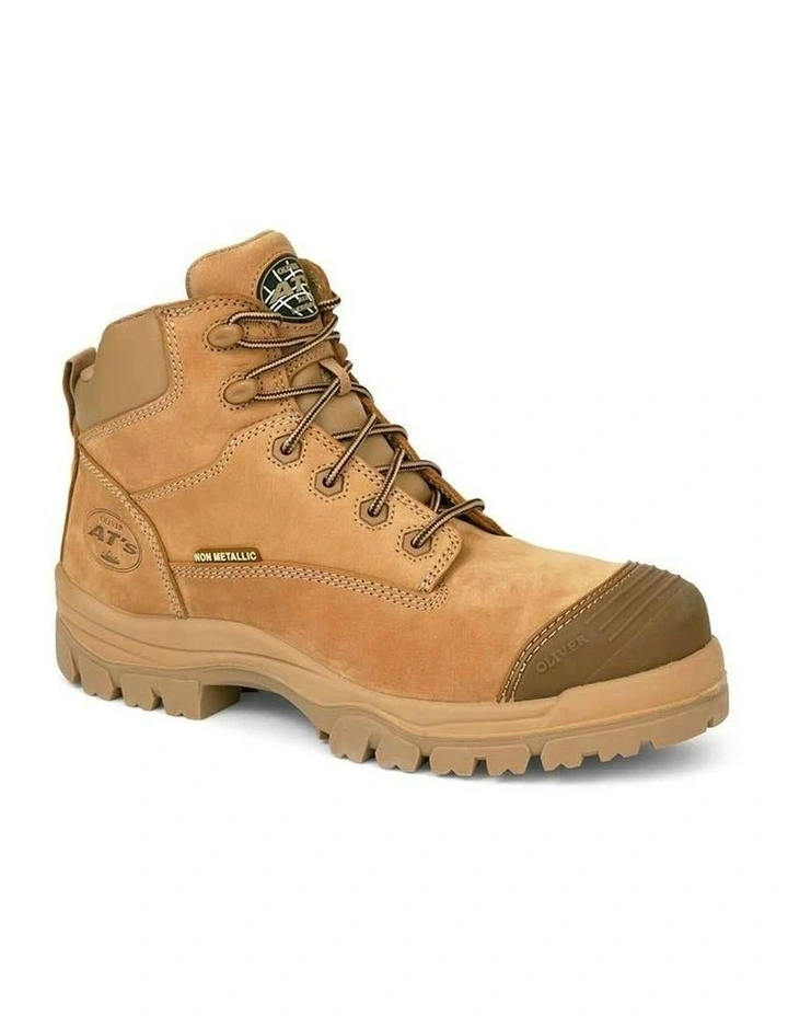 Zip Sided Composite Safety Toe AT 45650Z Work Boots 130mm in Stone image 3