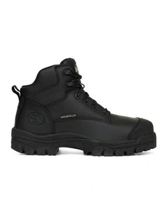 Zip Sided Composite Safety Toe AT 45640Z Work Boots 130mm in Black