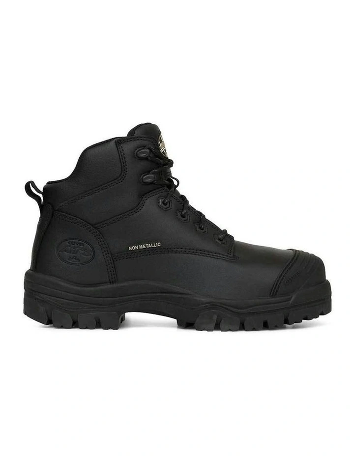 Zip Sided Composite Safety Toe AT 45640Z Work Boots 130mm in Black image 1