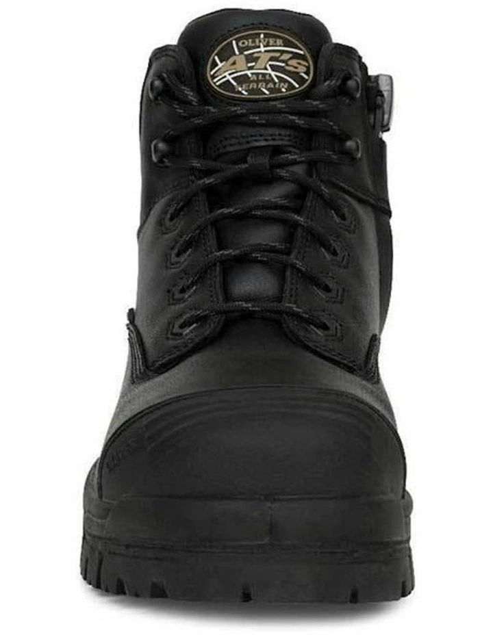 Zip Sided Composite Safety Toe AT 45640Z Work Boots 130mm in Black image 2