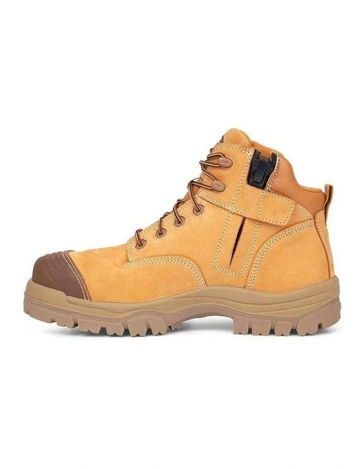 Zip Sided Composite Safety Toe AT 45630Z Work Boots 130mm in Brown image 4