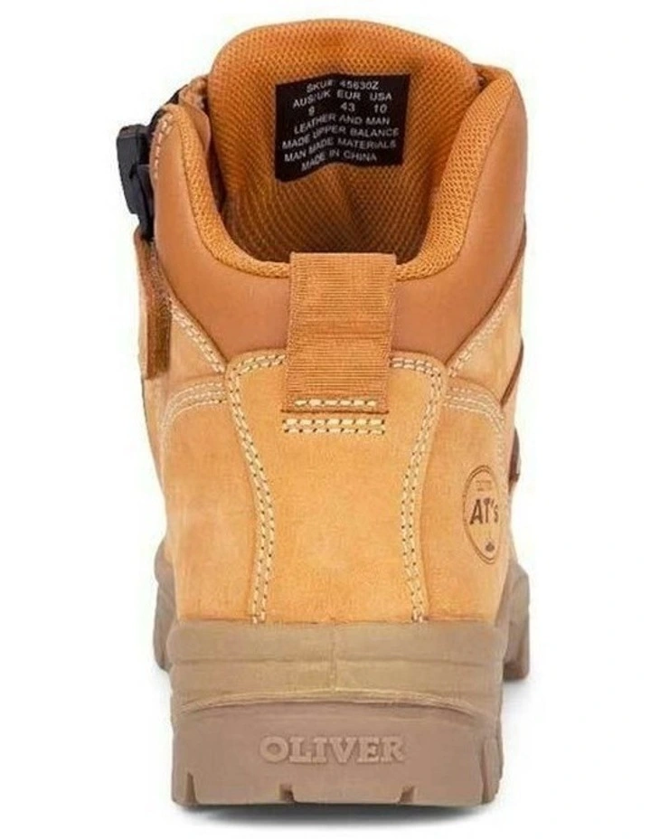 Zip Sided Composite Safety Toe AT 45630Z Work Boots 130mm in Brown image 5
