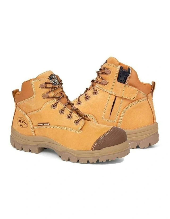 Zip Sided Composite Safety Toe AT 45630Z Work Boots 130mm in Brown image 6