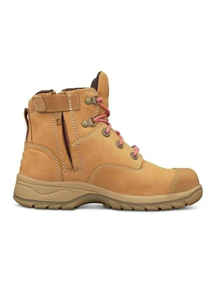 Zip Sided Safety Steel Toe PB 49432Z Work Boots in Brown image 1