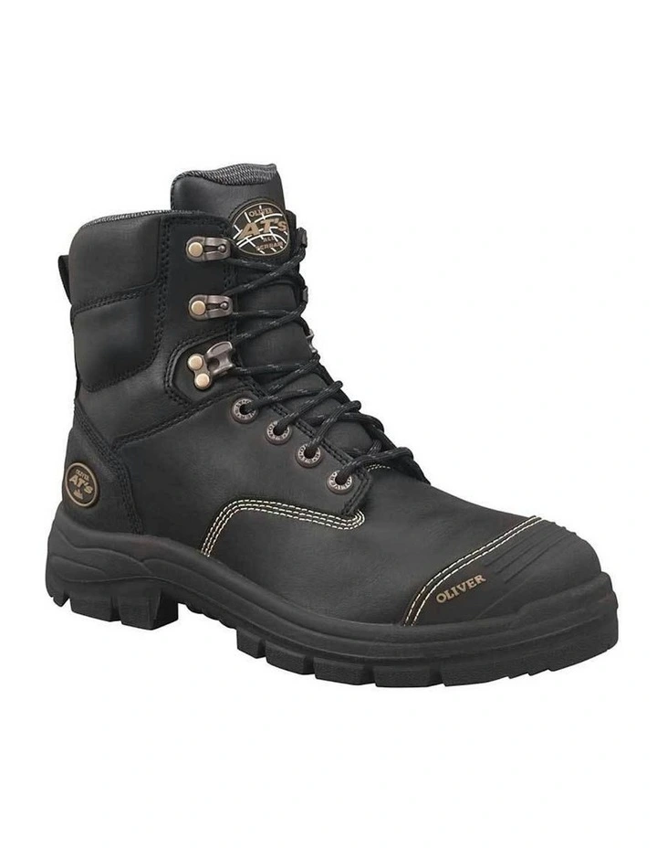 Zip Sided Safety Steel Toe AT 55345Z Work Boots 150mm in Black image 3