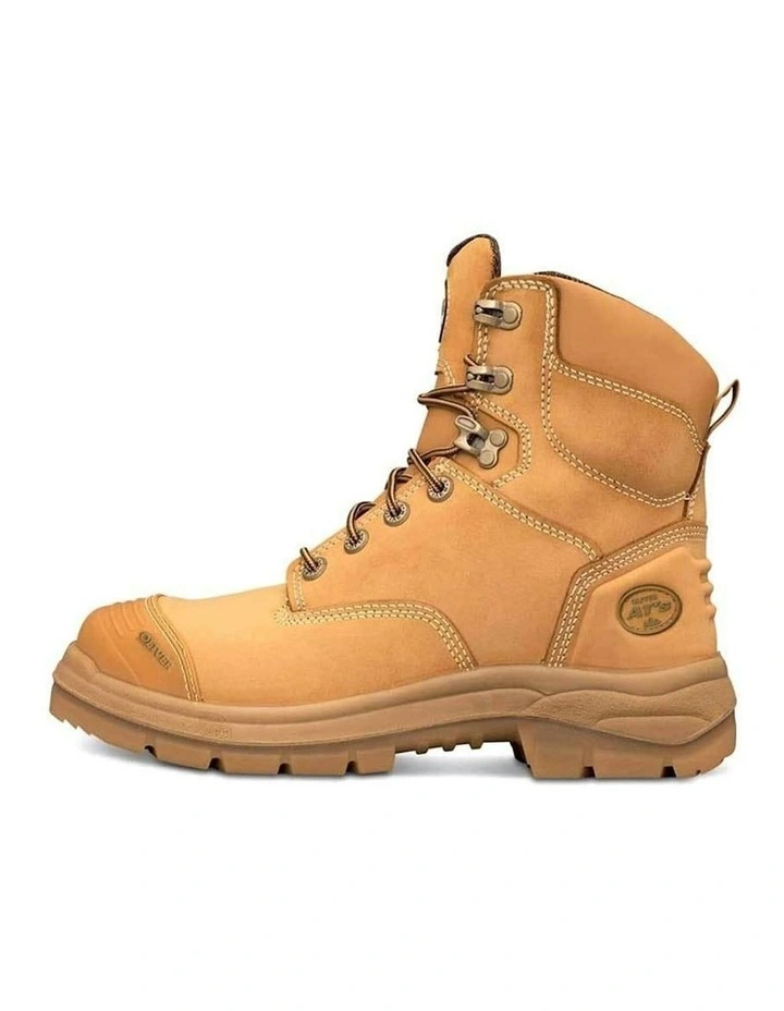 Zip Sided Safety Steel Toe AT 55332Z Work Boots 150mm in Wheat image 3