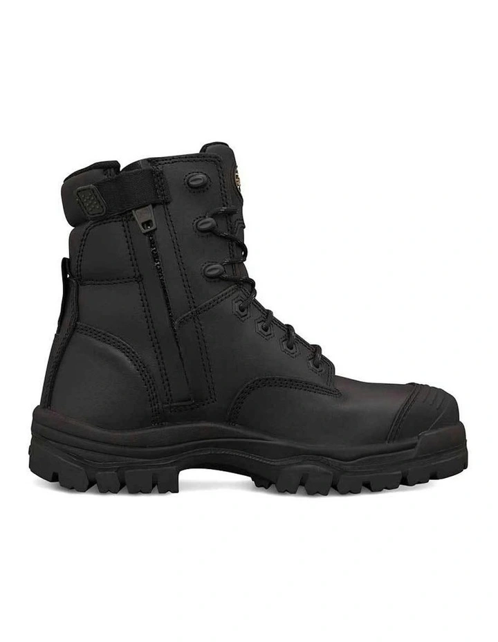 Zip Sided Composite Safety Toe AT 45645Z Work Boots 150mm in Black image 1