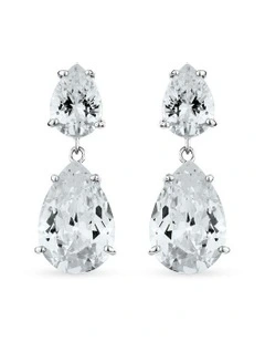 Liberty Earrings With Diamonds in Silver