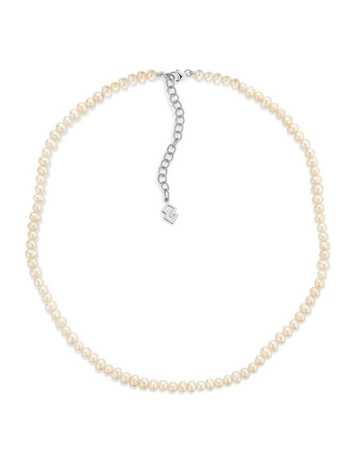 Luna Necklace With Pearls in Silver image 1
