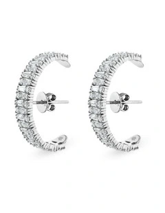 Culture Earrings With Diamonds in Silver
