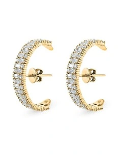 Culture Earrings With Diamonds in Gold