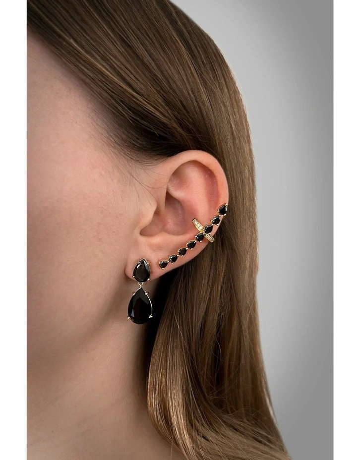 Liberty Earrings With Diamonds in Gold image 3