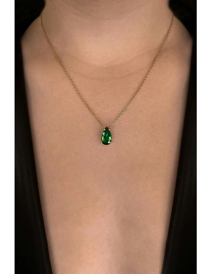 Pure Droplet Necklace in Gold image 2