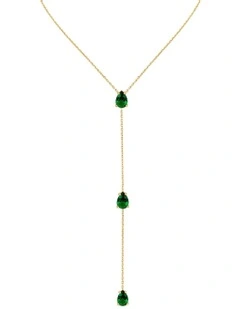 Pure Droplet Lariat Necklace in Gold
