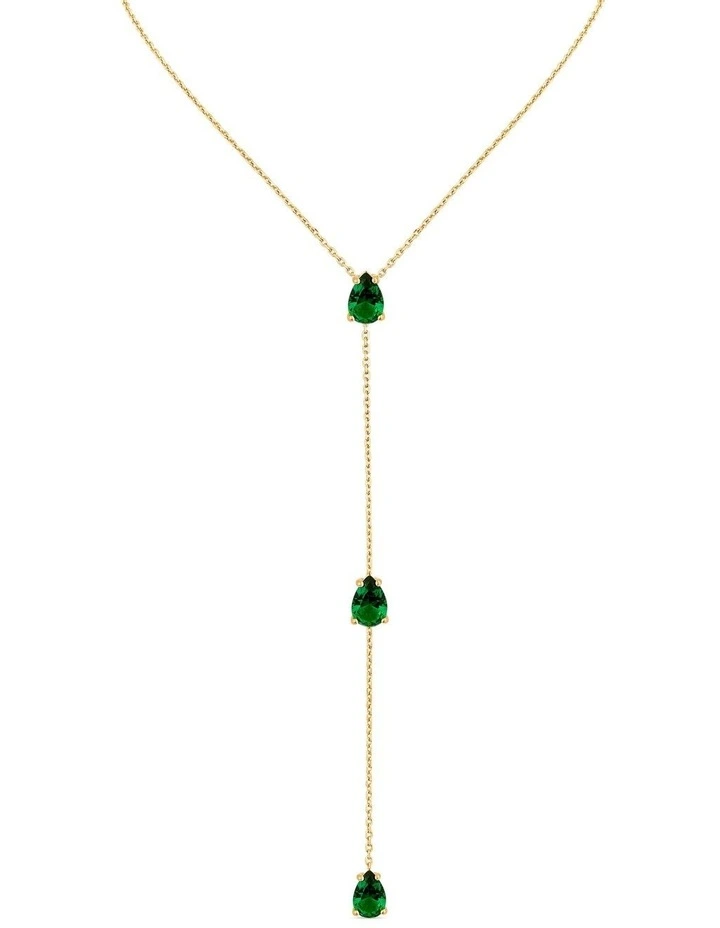 Pure Droplet Lariat Necklace in Gold image 1