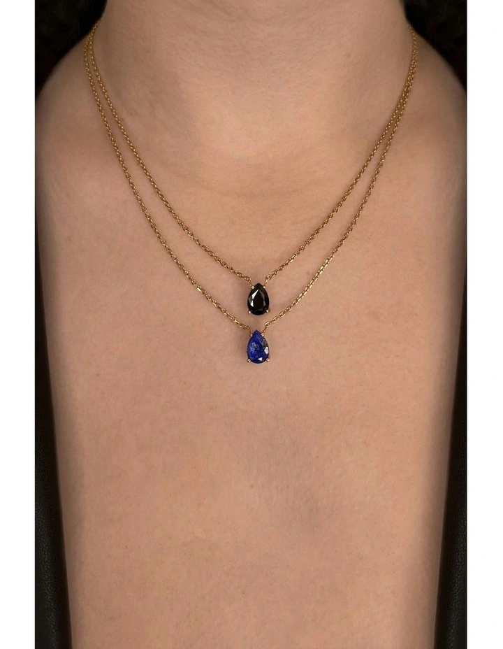 Pure Droplet Diamond Necklace Petite in Gold image 2