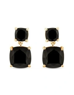 Dream Drop Earrings With Diamonds in Black