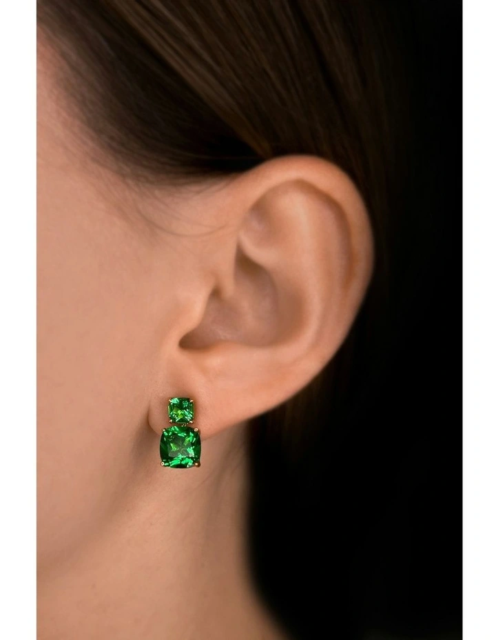 Dream Drop Earrings in Emeralds image 3