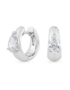 Pure Alchemy Petite Huggie With Diamonds in Silver