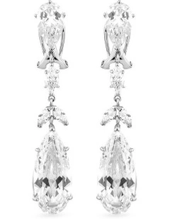 Liberty Drop Earrings With Diamonds in Silver