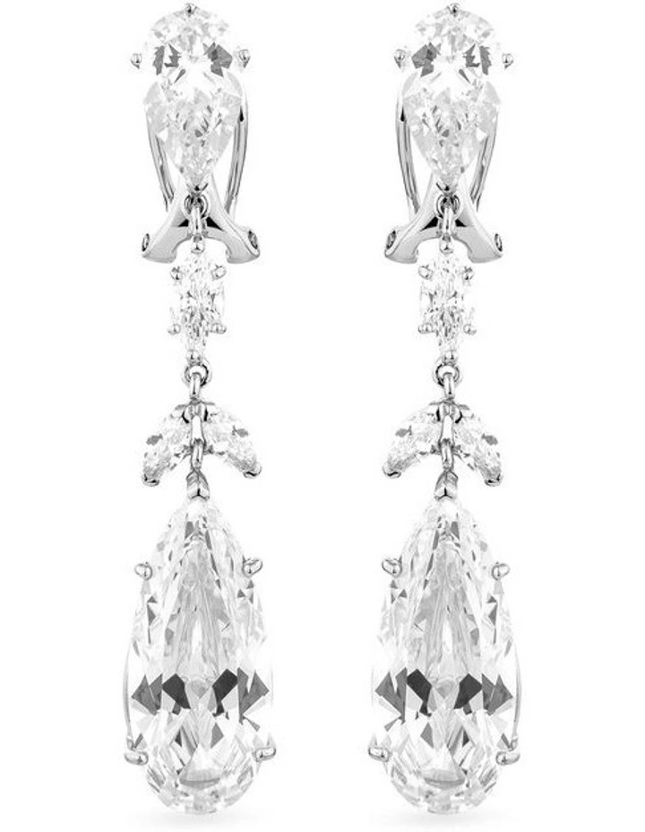 Liberty Drop Earrings With Diamonds in Silver image 1