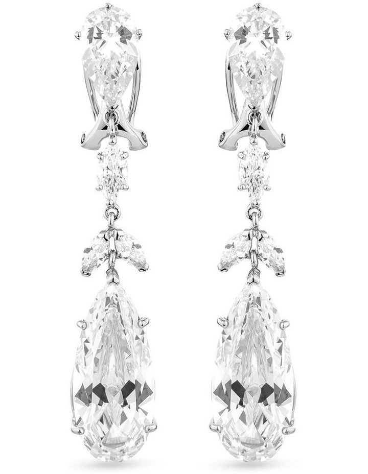 Liberty Drop Earrings With Diamonds in Silver image 2