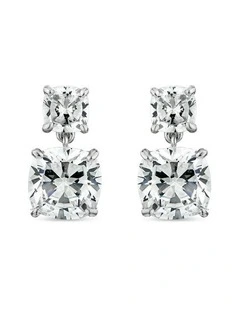 Dream Drop Earrings With Diamonds in Silver