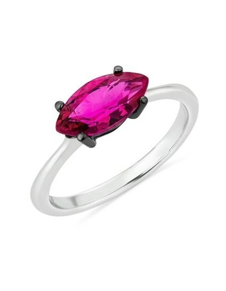 Purified Ring With Ruby in Silver image 1