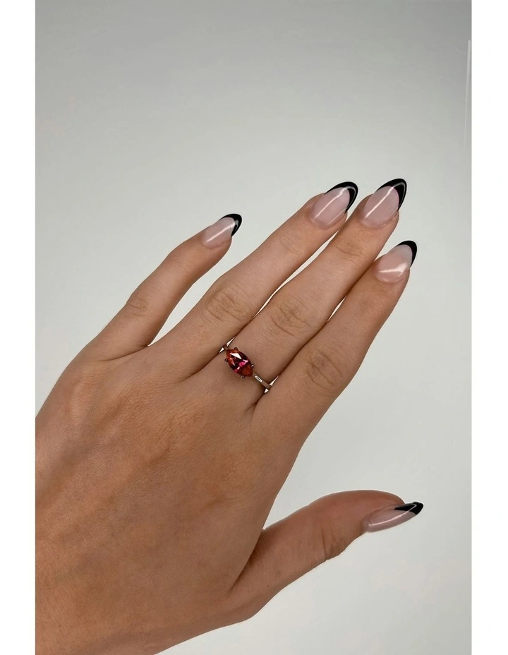 Purified Ring With Ruby in Silver image 2
