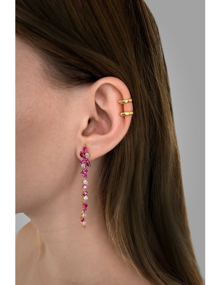 Renewed Earrings With Mixed Diamonds in Gold image 2