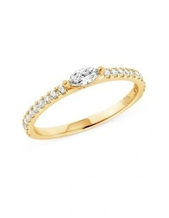 Purified Pave Ring With Diamonds in Gold