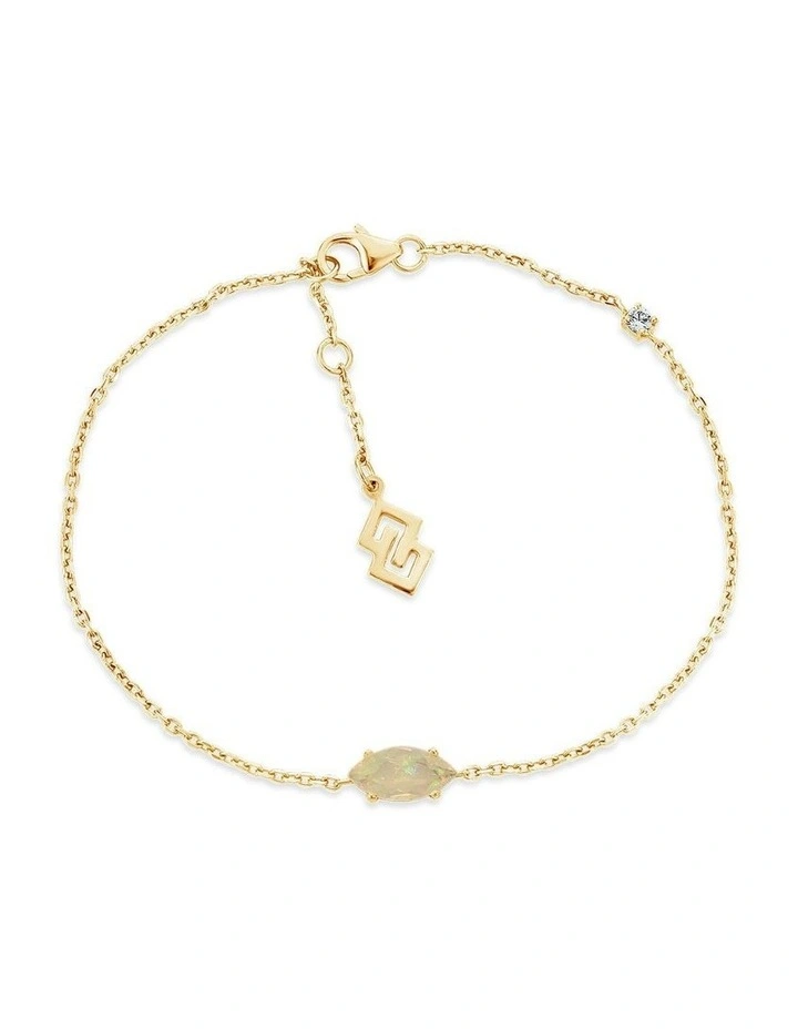 Natural Fine Bracelet With Opal & With Diamond in Gold image 3