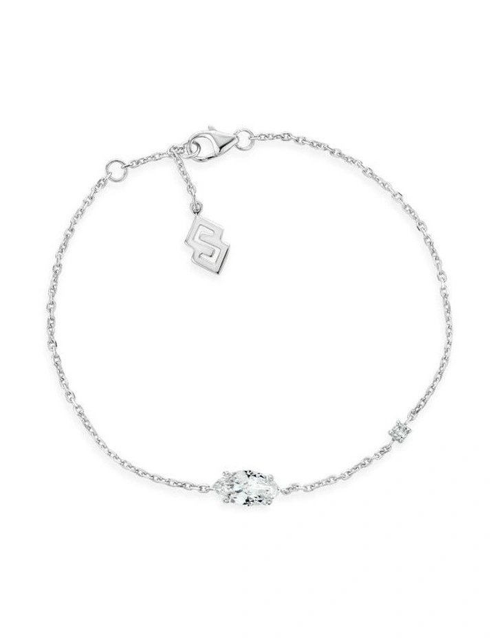 Natural Fine Bracelet With Diamonds in Silver image 1