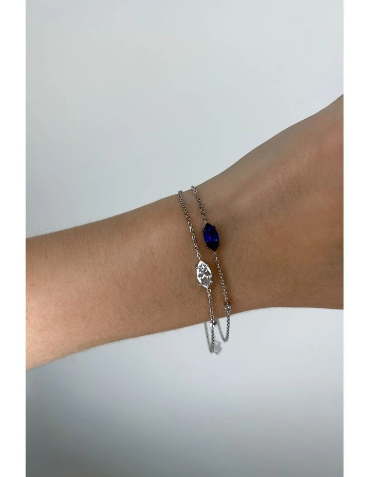 Natural Fine Bracelet With Diamonds in Silver image 2