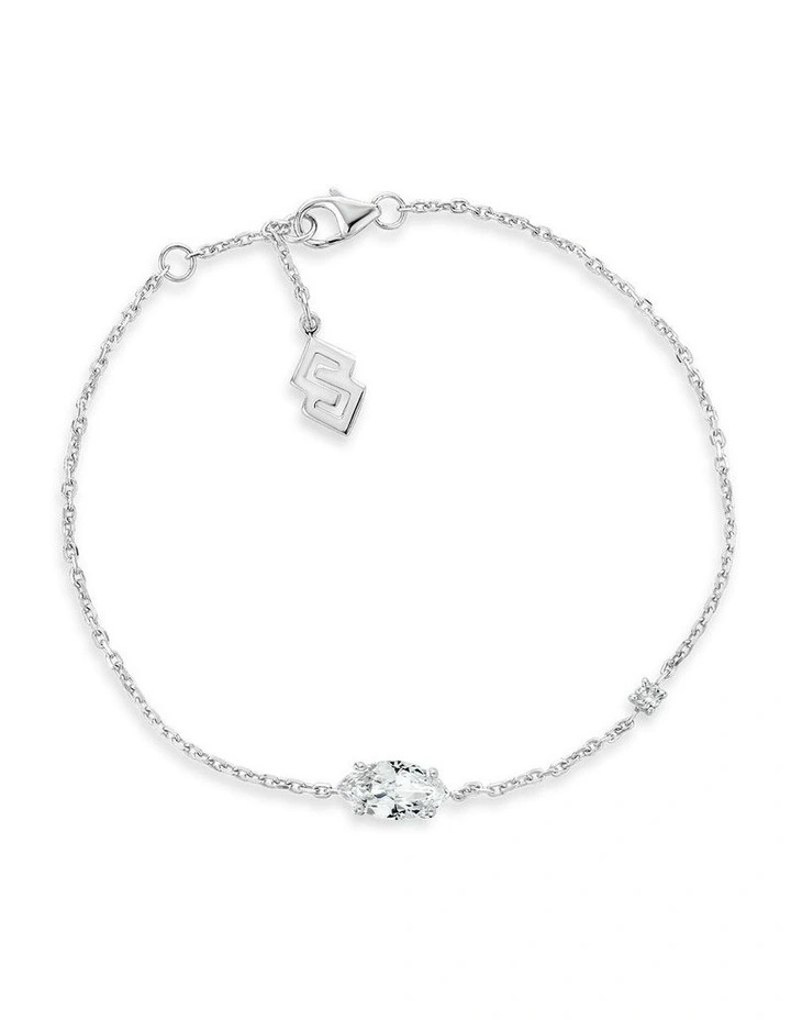 Natural Fine Bracelet With Diamonds in Silver image 3