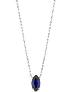Natural Necklace With Sapphire in Silver