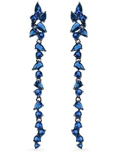 Renewed Earrings With Sapphires in Black Rhodium