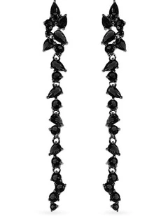 Renewed Earrings With Black Diamonds in Black Rhodium