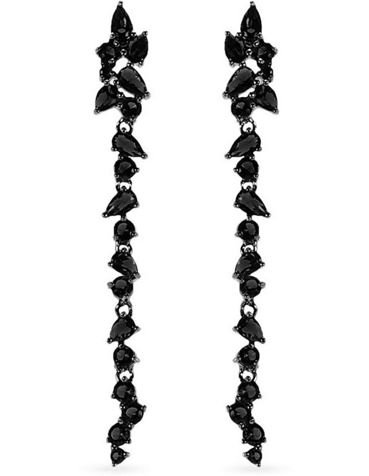 Renewed Earrings With Black Diamonds in Black Rhodium image 1