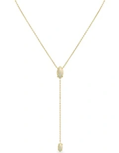 Natural Drop Necklace With Opals in Gold