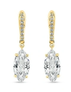 Purified Pave Earrings With Diamonds in Gold