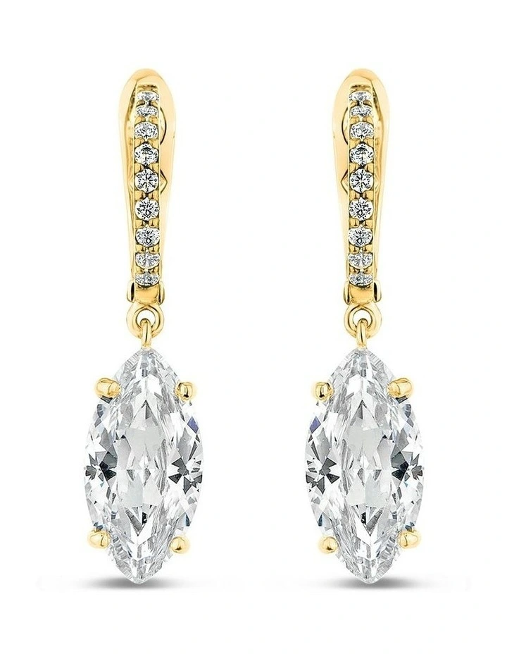 Purified Pave Earrings With Diamonds in Gold image 2