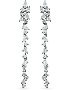 Renewed Earrings With Diamonds in Black Rhodium